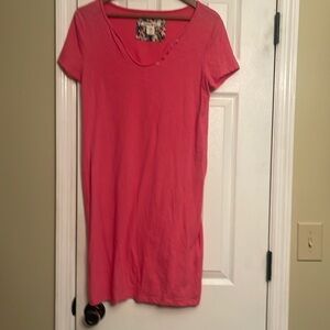 New Beacon Cove pink tshirt sweatshirt tshirt dress medium $89 Anthropologie
